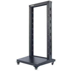Preisvergleich Produktbild Intellinet 19" 2-Pfosten Laborgestell 48HE Flatpack schwarz