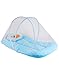 Littly Contemporary Velvet Toddler Baby Bedding Set with Foldable Mattress, Mosquito Net and Pillow (Sky Blue) RS.699.00