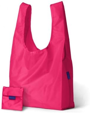 Fold away Plain Carrier London UK Shopping Bags Bag for Women Men - Pink By BAGGU