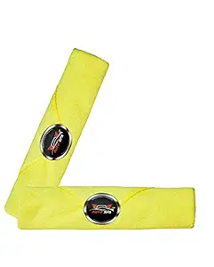 AUTO SPA Premium Microfiber Cloth - 2 pcs - 40x40 cms - 340 GSM YELLOW - Thick Lint & Streak-Free Multipurpose Cloths - Automotive Microfibre Towels for Car Bike Cleaning Polishing Washing & Detailing
