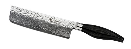Wakoli Damastmesser (Nakirimesser) japanischer Damaststahl VG-10, mit Holzverpackung, Wakoli Takko Serie - 2