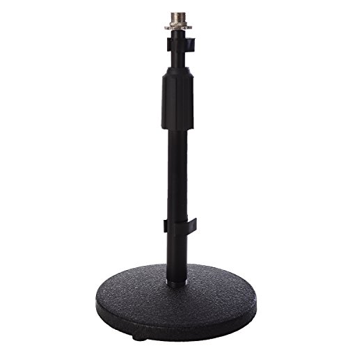 LyxProDKS-1 Desktop Microphone Stand, Adjustable Height, Weighted Base, 3/8" - 5/8" adaptor