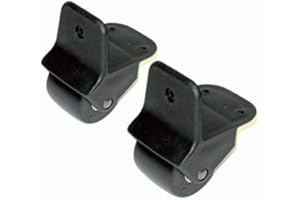 STAGEBOX Pair of 50mm Rubber Corner Edge Castors for Flight Case, Suitcase or Trunk