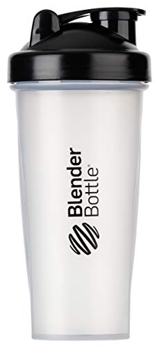 BlenderBottle Classic  Shaker | Shaker Protéine | Bouteille d'eau |Blenderball | 820ml - noir / tranparent