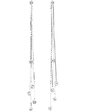 tininna Ohrringe Sehr lange Ohrhänger Kette Festplatte aus Legierung Schmuck für Frauen Mädchen