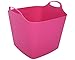 Produktbild Ondis24 großer Flexi Tub flexibler Tragekorb für Flüssigkeiten und feste Stoffe Gartenkorb Wäschekorb Spielzeugeimer 40 Liter fuchsia-lachs