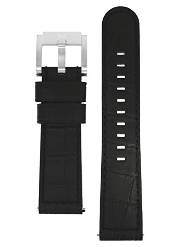 TW Steel Marc Coblen Armband Uhrenband Uhrenarmband Leder 22 MM Kroko Schwarz LB_BK_K_S