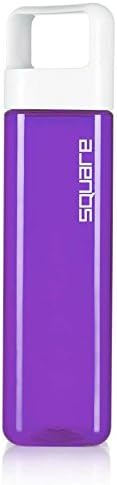Clean Bottle The Square Leak Proof BPA-Free Tritan Plastic Sports Water Bottle, Purple, 27 oz