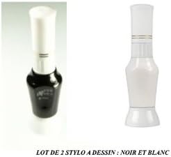 Yes Love Set of 2 Nail Art Pens Black and White