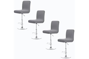 SDNAM Stretch Barhocker Stuhlhussen Bezüge Barstuhlbezug mit Rückenlehne 2/4/6 Stück Hussen für Barhocker Waschbarer Bar Stuhl-Abdeckung Passend,für Café Schemel Hohe Barhocker Stuhl Bezüge (Color : #33,