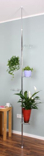 bremermann® Teleskop-Blumensäule, aus verchromten Metall und Glas, höhenverstellbar