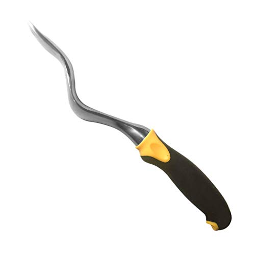 Preisvergleich Produktbild Landwirtschaftliche Weeder, Hochleistungs-Handweeder-Garten-Jäte... mit Griff, Alloy Rubbe 29,5 x 4 x 4 cm Weedergabel, Entfernen von Wurzelhalmen und Grashalmen (Schwarz)