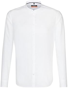 SEIDENSTICKER Herren Hemd Slim Langarm Bügelfrei Uni / Uniähnlich Businesshemd Stehbund-Kragen Kombimanschette...