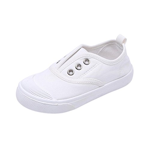 Preisvergleich Produktbild Kleinkind Canvas Schuhe Kinder, Sunday Jungen Mädchen Solide Nette Sneaker Kinder Schuhe Baby Canvas Schuhe (36, Weiß)