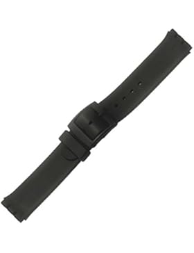 Ersatzband Uhrenarmband Kunststoff schwarz Band 17mm für Swatch Uhren 24729B