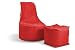 Produktbild Gaming Sitzsack für Kinder Jungen und Erwachsene Ps4 Playstation Xbox Xbox360 Xboxone Nintendo Switch Game Gamer Sitzsäcke Sitzsacke Stuhl 2 in 1 Hocker Set Sitzkissen Sessel Kissen Rot in 6 Farben