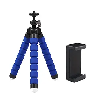 ACED 6inch Flexible Tripod for Mobile Phone, DSLR and GoPro. with 180 Holder.This Phone Holder,Mobile Holder is Ideal for Video Recording, Online Classes (Blue)