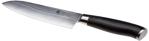 Wakoli 1DM-SAN-MIK Santoku Damastmesser, Japanischer Damaststahl VG-10, Mikata