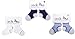 Produktbild Sock Ons - 0-6 Monate - 3er Packung (1 x weiß,1 x Marineblau & 1 x Babyblau) Drei SOCK ONS Baby-socke Tierhalter : Hervorragender Basispaket