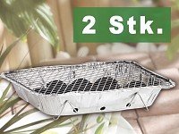 infactory Handliche Einweggrills im 2er-Pack, Kohle & Anzünder - 7