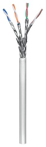 Wentronic CAT 6 Verlegekabel (4x 2x AWG23/1, geflechtgeschirmt) grau