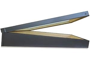 LUXTIG Finestra per tetti piani con accesso al tetto 74x80 cm | Vetro camera doppio vetro isolante antigrandine | in legno e alluminio | Modello Tetto Piano per case con tetto piatto ECO