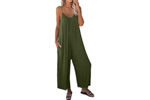 MORBUY-SHOP Petos de Pantalones para Mujer, Morbuy Monos Verano Casual Baggy Overoles Jumpsuit Tirantes Pantalones Embarazados con Bolsillos, para Playa Fiesta Oficina