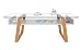 Produktbild Aspekt Jensen Rechteckiger Couchtisch, Holz, Weiß/Bambus, 110 x 55 x 40 cm