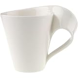 Villeroy & Boch NewWave Tazza di Caffè con Manico, Contemporaneo, per Lavastoviglie e Microonde, Premium Porcellana, Bianco, 