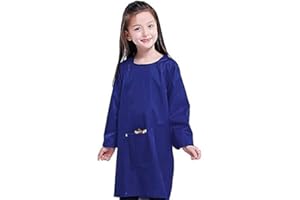 ONET Tablier Peinture Enfant, Blouse Peinture Enfant 12-16 ans, Tabliers Enfant Peinture de Polyester, Tablier Peinture Blouse de Manches Longues Enfant pour L'école Activités, Peinture, Coloriage