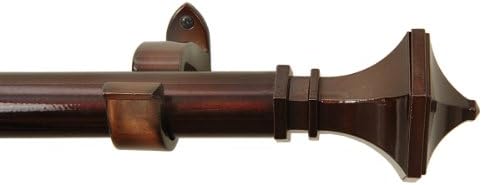 RULU Curtain Rod with 1.25-Inch Pipe, 52 by 144-Inch, Hexagon, Caramel