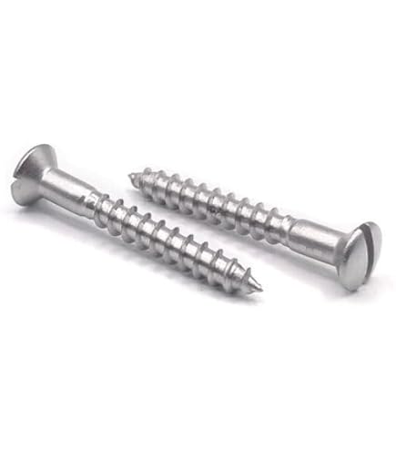 100 Holzschrauben 4,5x30 Mm Edelstahl A2 - Halbrundkopf Mit Kreuzschlitz DIN 7996