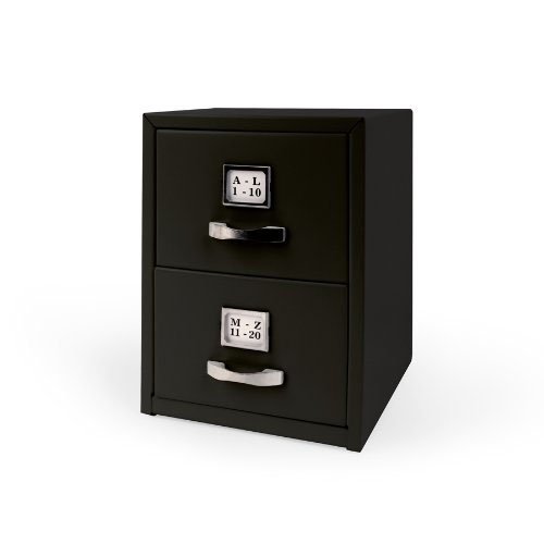 Kikkerland Mini Cabinet Card Holder, Black (OR21-BK)