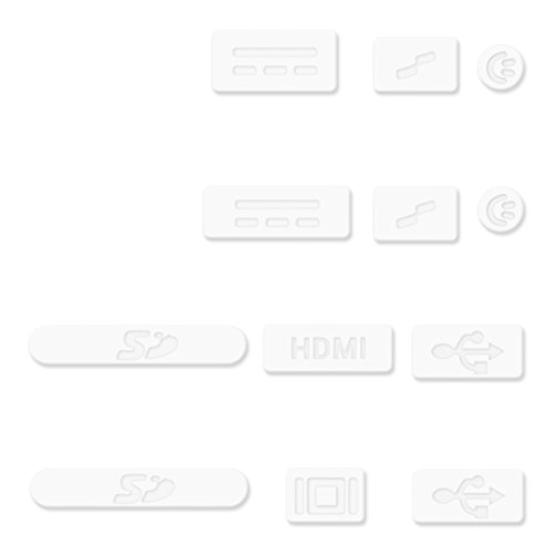 kwmobile 12x Tap  n Anti-Polvo para Apple MacBook Pro 13  15  Retina Air 11  13  a Partir de Mediados de 2011 - Mediados de 2016  - Tapas Protectoras  Anti-Suciedad  para Ranuras de Ordenador port  til