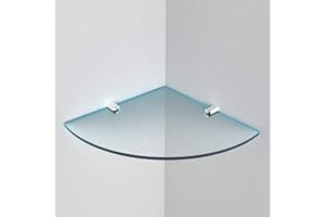 Expression Products Acrylic Corner Shelf tough 5mm acrylic - size 200mm - approx 8", Free Trolley Token Material Sample Included per Shipment - Cool Blue Tint