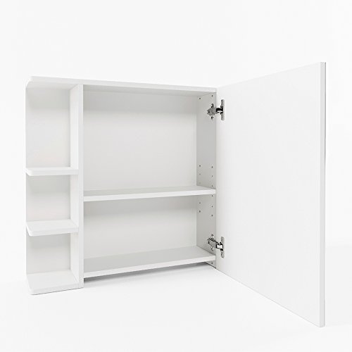 Badezimmerspiegel Spiegel Hängespiegel Spiegelschrank Badezimmermöbel Badspiegel 80×64 cm Weiß - 7