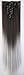 S-noilite 24" Clip in 8Pcs 18 Clips Full Head Two Tone Ombre Straight Hairpiece Hair Extensions Dark Brown to Silver Grey