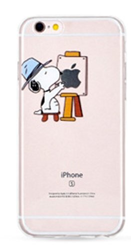 Phone Kandy   Claro TPU Transparente Funda de silicona ultra fina y protector de la pantalla carcasa funda  iPhone 7  4 7 pulgada   Snoopy  2 