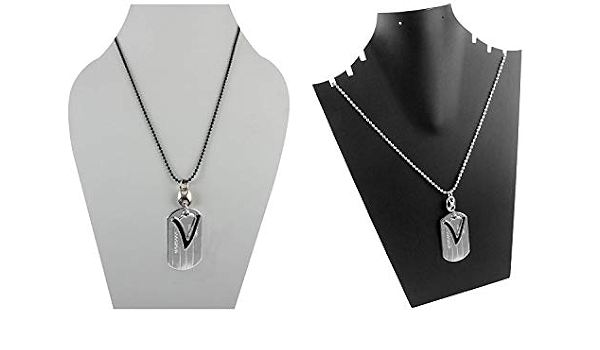 Buy eshoppee V Name Plate Locket with 