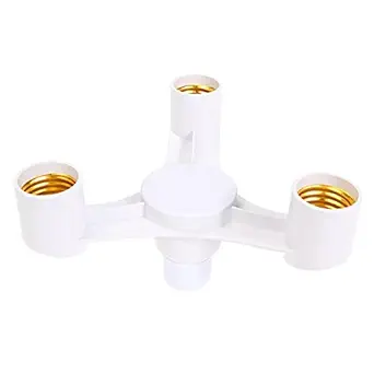 Tomtopp 3 In 1 E27 To 3E27 Base Socket Splitter LED Light Lamp Bulb Adapter Holder