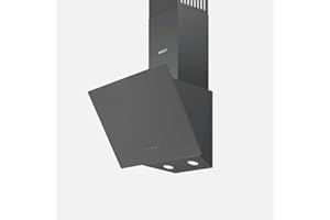 Wiggo WE-E513G(G) - Cappa inclinata - 50cm - Vetro grigio