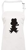Cocodrilo Delantal Rana unke Tortuga, tela, weiss, 72 cm x 86 cm