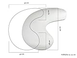 Seitenschläferkissen – Seitenstützkissen in Halbmondform – Premiumqualität made in Germany – für eine stabile Liegeposition und maximalen Liegekomfort in der Seitenlage – geprüft nach Öko-Tex Standard 100 - 6