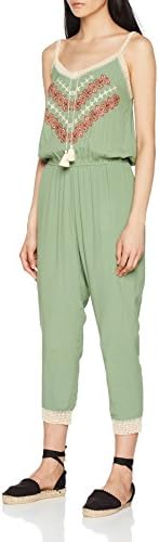 Intropia Women's P472MON06278319 Jumpsuit, Green (Leaf), UK 12