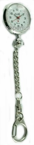 Schwesternuhr weiß mit Pulsscala 30mm mit Karabiner Ansteckuhr Pulsuhr analog Kitteluhr Schwesternuhr weiß mit Pulsscala 30mm mit Karabiner Ansteckuhr Pulsuhr analog Kitteluhr