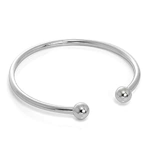 Bracelet Jonc En Argent 925/1000 Pour Enfant - Bijou Délicat Et élégant - Neuf Avec étiquettes