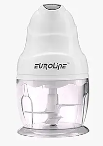 EUROLINE EL-105 | 250-Watt Electric Chopper with Twin Blade Technology (White)