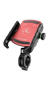 Yellowfin Waterproof Bike/Motorcycle/Scooter/Cycle/Bicycle Mobile Phone Holder Mount with 360� Rotation, for Maps and GPS Navigation (Red, Jaw Grip Without Charger)