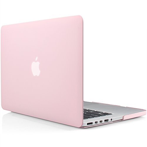 iDOO MacBook Schutzhülle / Hard Case Cover Laptop Hülle [Für MacBook Pro 13 Zoll Retina – ohne CD-Laufwerk: A1425/A1502] - matt, Hellrosa