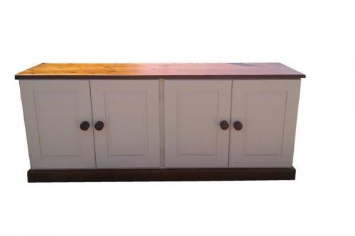 Wye Pine White Shoe Cupboard - Complete